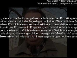 Axel Möller: Plädoyer/Letztes Wort (Altermedia-Prozeß, Landgericht Rostock, 24.10.2011)