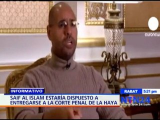 Saif al Islam estaría dispuesto a entregarse a la Corte Penal de La Haya