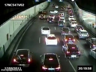 Impactante paliza en la  M-30