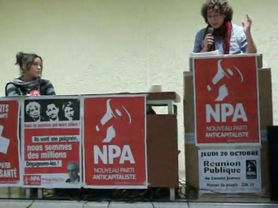 NPA meeting comité jeunes Poitiers 20 octobre