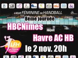 Nîmes - Le Havre 8ème journée Championnat de France Handball Féminin LFH