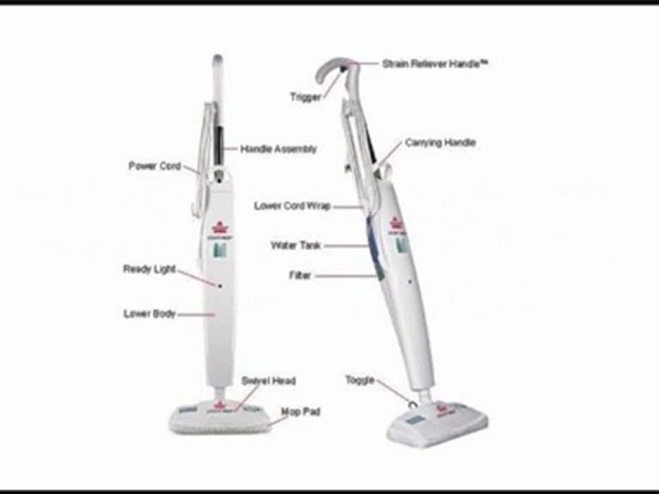 Bissell 1867 Steam Mop Bare Floor Steam Cleaner Review video Dailymotion