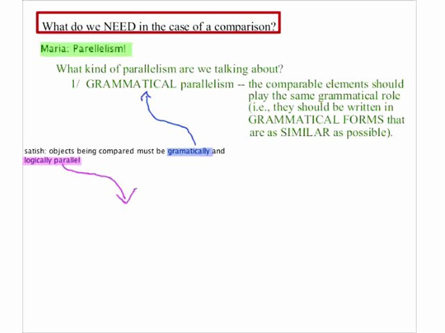 ⁣Sentence Correction Problem Involving Comparisons - Thursdays With Ron (10/20/2011)