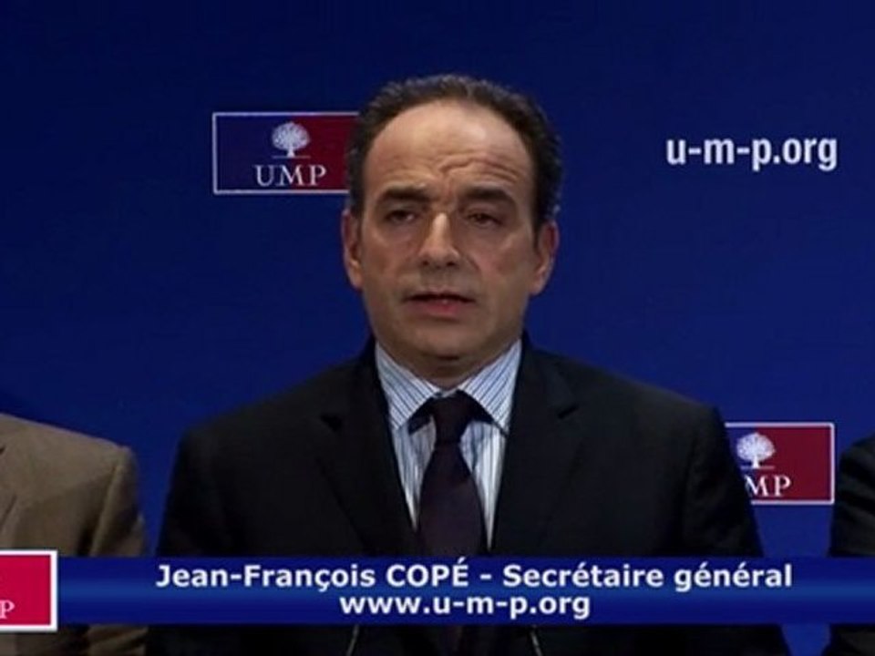 UMP  - Déclaration de Jean-François Copé suite à l'intervention de Nicolas Sarkozy