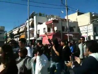 Με πανό του "Οχι"