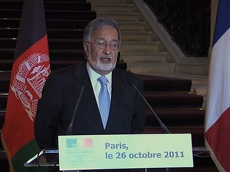 Afghanistan : proposition d'un traité d'amitié et de coopération (26.10.11)