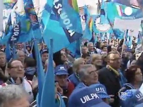 Italian unions protest against austerity measures