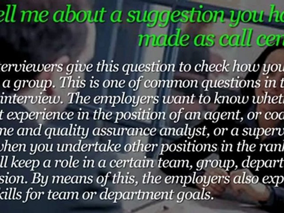Call Center Interview Questions