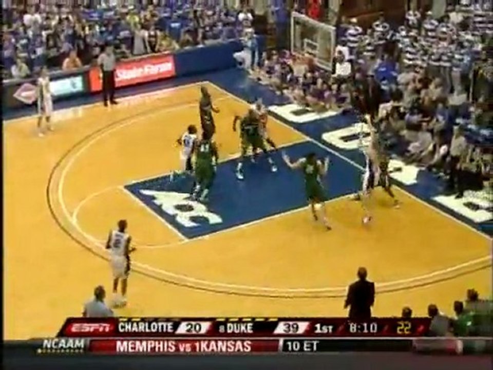 Duke - Charlotte 101-59, Shamari Spears ( #43 Green), 20 pts, Part 1