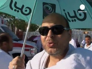 Hacı adayları Arafat'ta