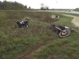 Crash Sig en Yamaha dtr 125, Fun Quad Aventure 91