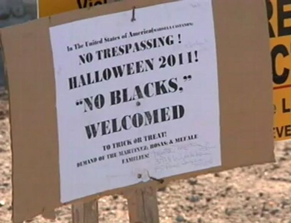 Racist Halloween Sign
