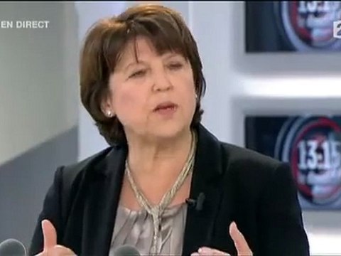 Le lapsus de Martine Aubry