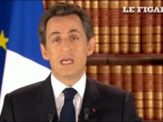 L'allocution télévisée de Nicolas Sarkozy