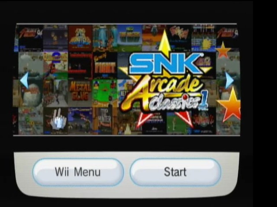 Snk arcade classic 1 wii  menu select