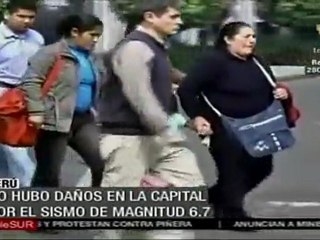 Lima no registra daños tras sismo de magnitud 6.7