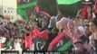 Libyans celebrate the end of the Gaddafi regime - no comment