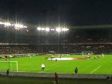 L'hymne du Paris Saint Germain au Parc des Princes lors de PSG caen le 29/10/2011