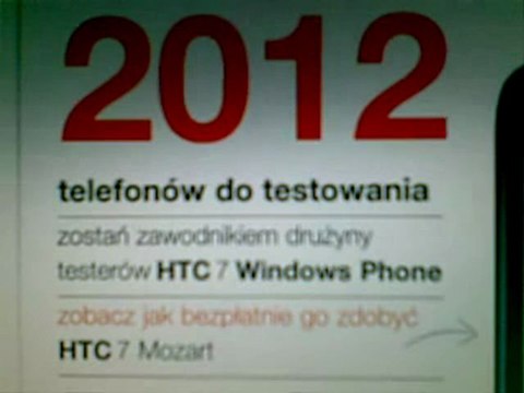 ZOSTAŃ TESTEREM TELEFONU HTC 7 MOZART