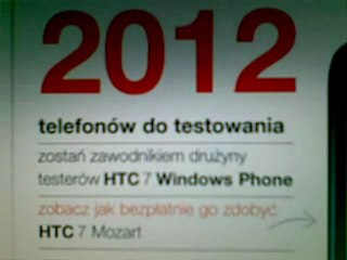 ZOSTAŃ TESTEREM TELEFONU HTC 7 MOZART