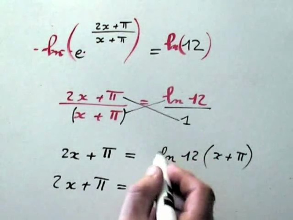 Méthode de résolution d'une équation exponentielle en présence de logarithme.Maths TS