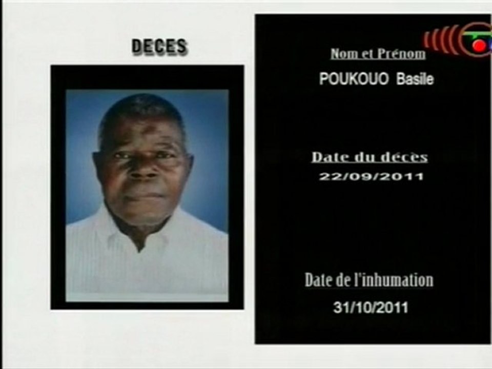 NECROLOGIES DU DIMANCHE 30/10/2011