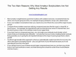 2 Major Bodybuilding Mistakes To Avoid