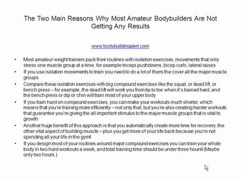 2 Major Bodybuilding Mistakes To Avoid