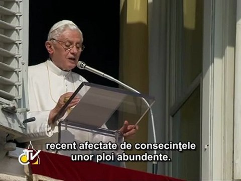Gândul Papei către populaţiile lovite de inundaţiile din Thailanda şi Italia