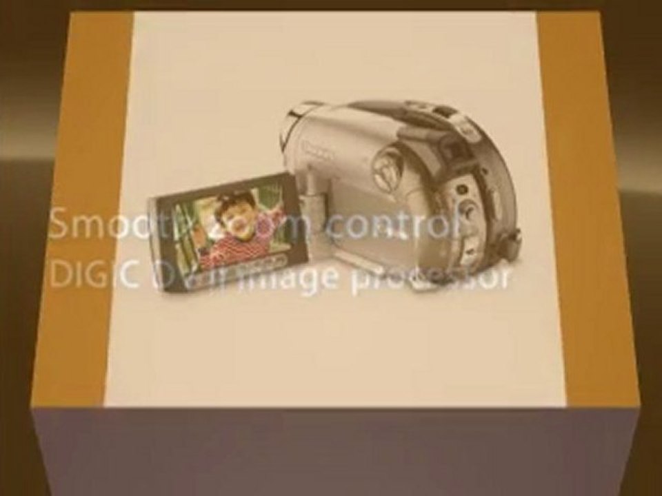 Canon DC230 1MP DVD Camcorder 35x Optical Zoom Top video