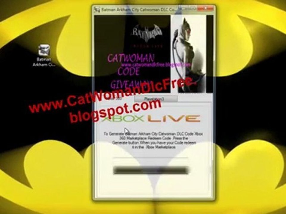 Batman Arkham City Catwoman Character Pack DLC Codes - Free!!