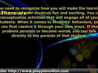 How to Develop a Plan for Easy and Fun Piano Teaching