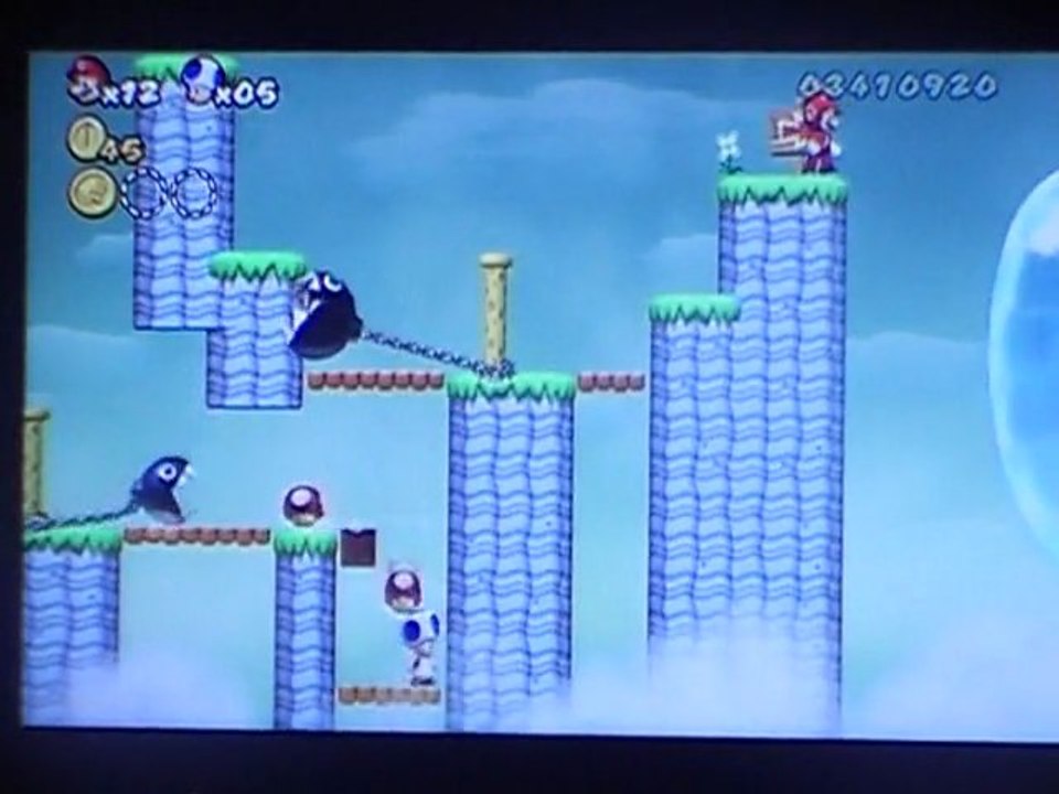 W.T new super mario bros wii part 29:(bonus) ras le cul de ce jeu:le monde 7