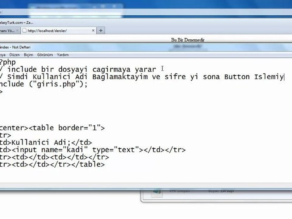 Php Ders 2 - Www.GalaxyTurk.Com
