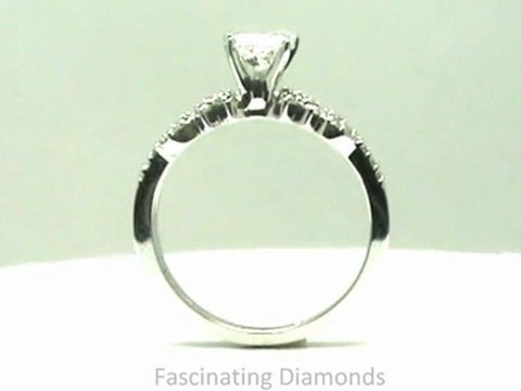 FDENS3043HT Prong Set Petite Heart Diamond Bridal Wedding Rings Set