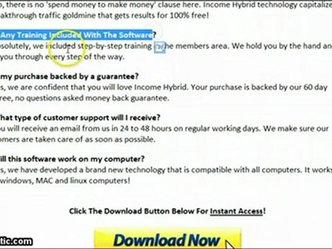 Income Hybrid - REVIEW Watch This First! ....how get high traffic and make big money