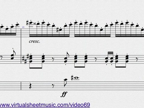 Charles Marie Widor's, Toccata from Symphony No. 5 organ sheet music - Video Score