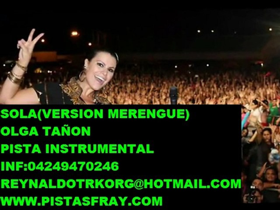 SOLA OLGA TAÑON VERSION MERENGUE PISTA INSTRUMENTAL