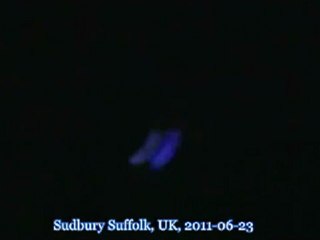 UFO. blue .Sudbury. Suffolk, UK.2011