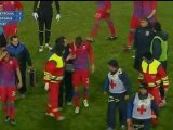 FOOTBALL VIOLENCE: Romanian fan punches player