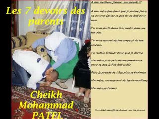 Les 7 devoirs des parents par Cheikh Mohammad PATEL