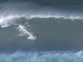 Surfing massive 30ft waves - Big wave surfing at The Cribbar, Newquay