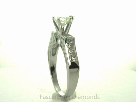 FDENS151HTR Heart Shape Diamond Vintage Channel Set Engagement Ring
