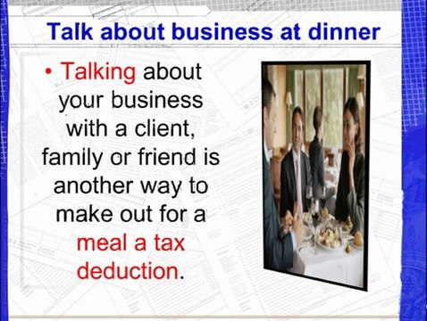 Irs Pays for your Dinner Deduction? Corey Tax 305-823-9228