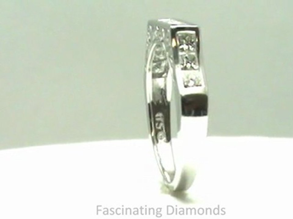 FDENS151B New Princess Cut Diamond Wedding Anniversary Band In Channel Setting