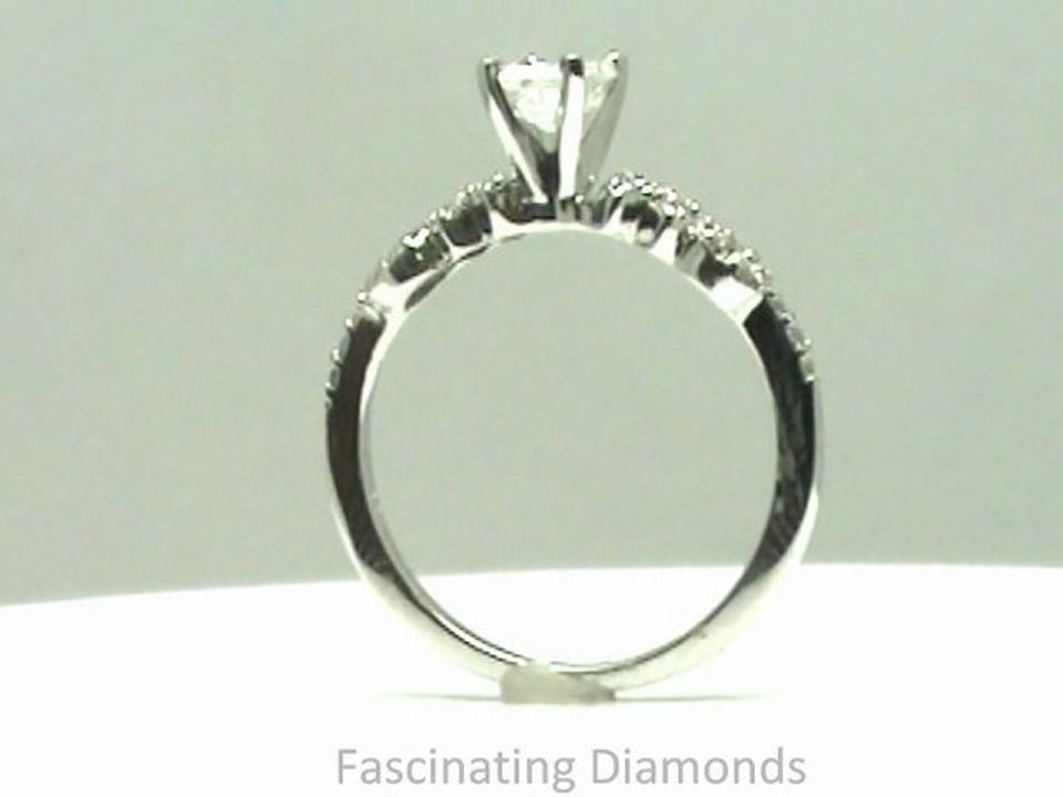 FDENS3043EMR  Prong Set Petite Emerald Diamond Engagement Ring