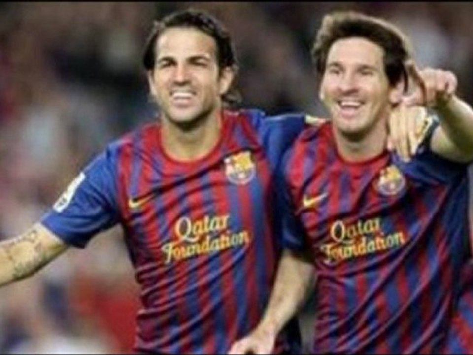 Viktoria Plzen 0-4 Barcelona Messi hat-trick, Fabregas header