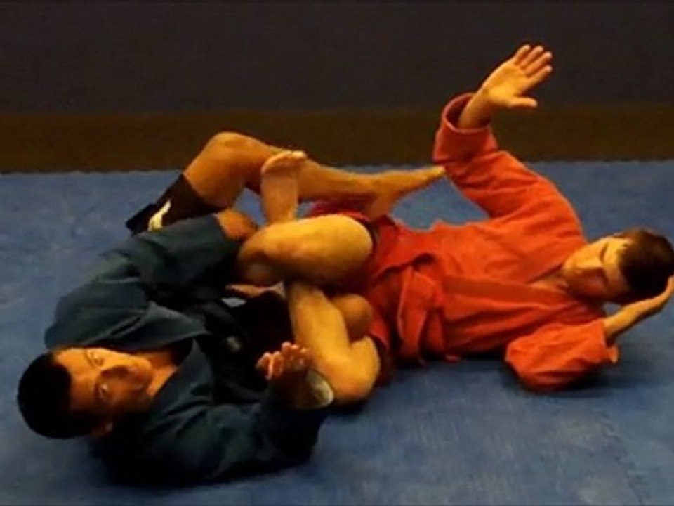 Russian Sambo Calfcrush from open guard