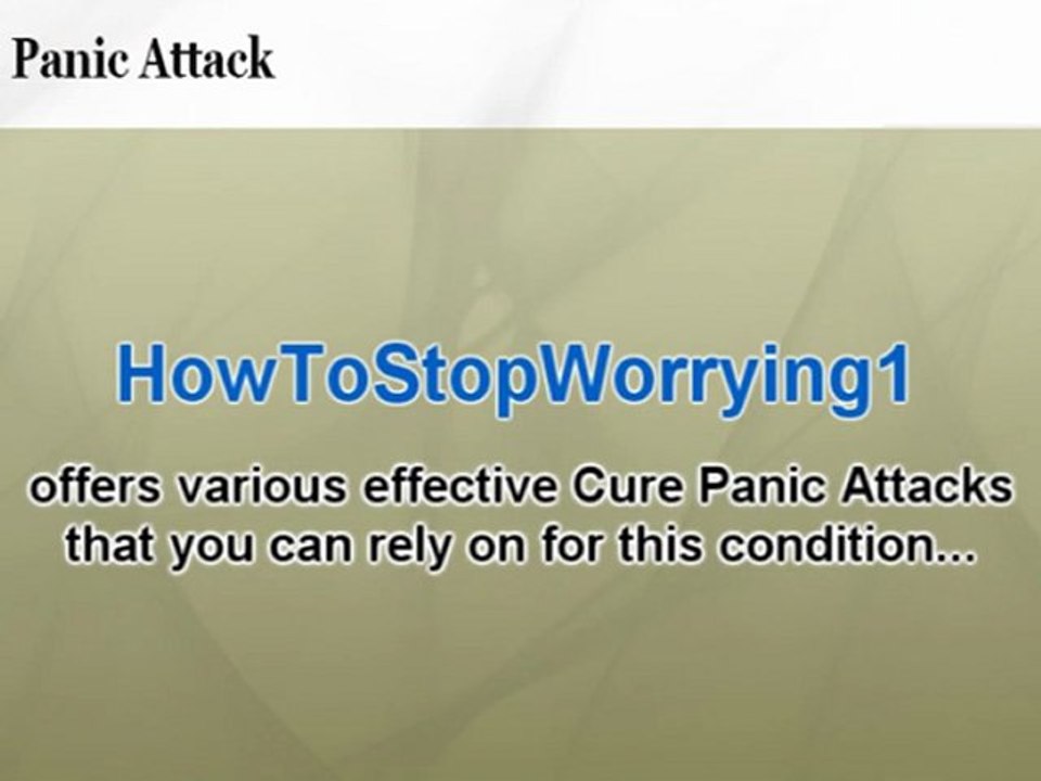 Effective Cure Panic Attacks