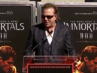 Mickey Rourke leaves his mark in Hollywood